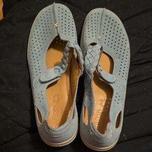 Women's Hotter Blue Leather Shoes